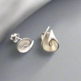 Silver flora earrings